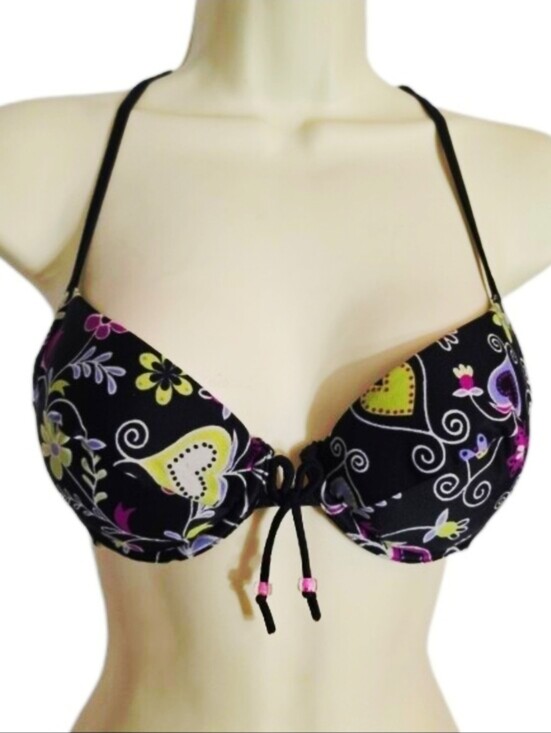 Victoria's Secret Other - Victoria's Secret Bikini Top Black Multi Size 34C